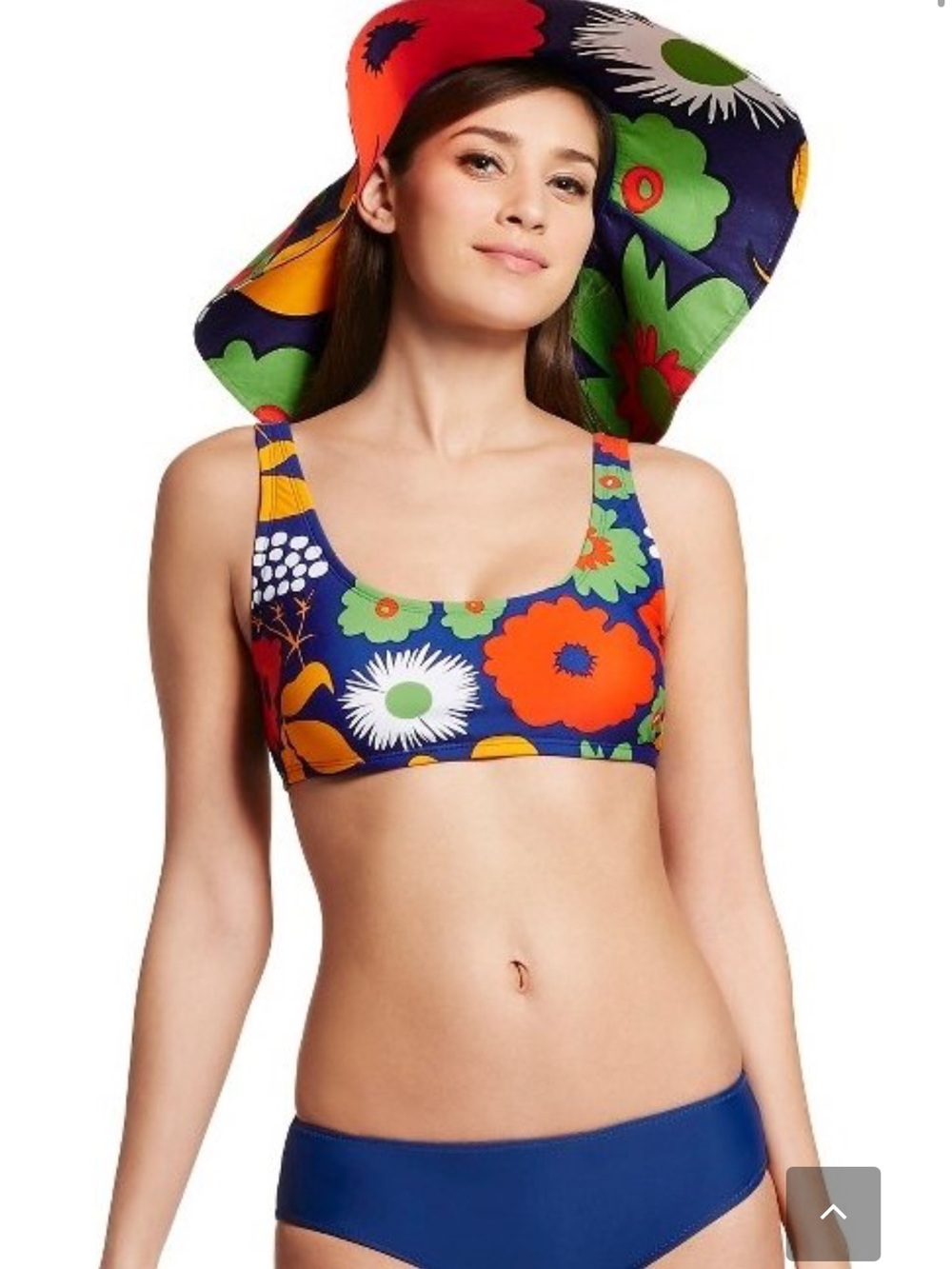 Marimekko for Target Bikini Top Scoop Neck Printed M